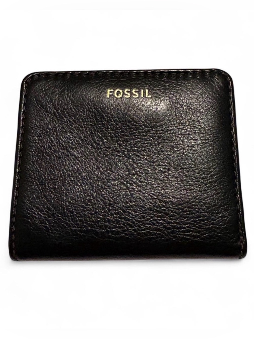 Fossil Black Leather Bi-Fold Card and Cash Wallet